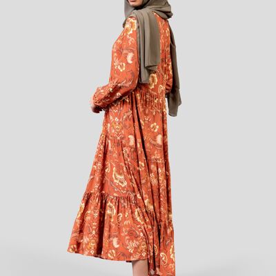 Burnt Maxi Dress Orange