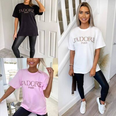 Oversized J'Adore T-shirt White