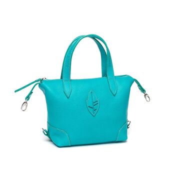 Prada Brown/Turquoise Soft Leather Medium Inside Bag