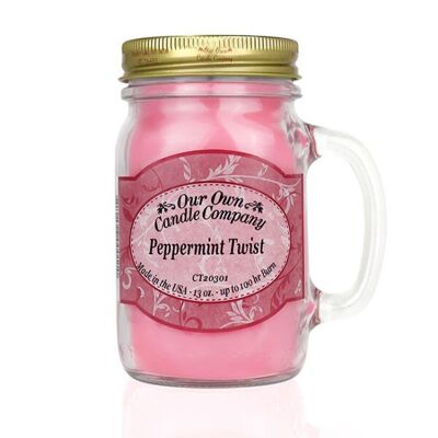 Peppermint Twist Classic Mason Candle