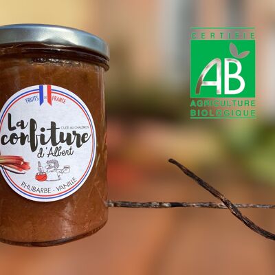 Confiture bio de Rhubarbe vanille