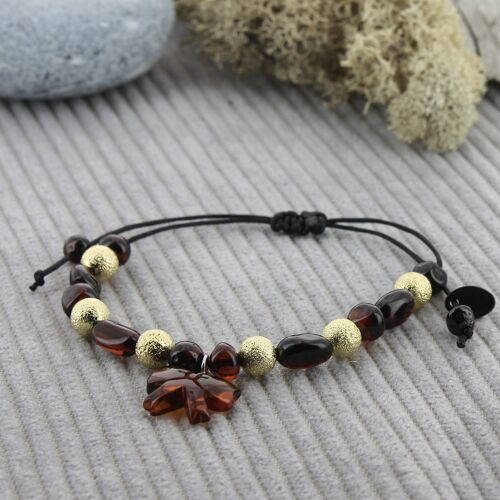 Bracelet ambre "Noeud"