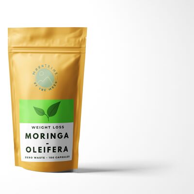 Organic Moringa Powder High Vitamin B- Pure Organic Moringa Leaf Oleifera - Black