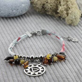 Bracelet ambre "Chakra n°3"