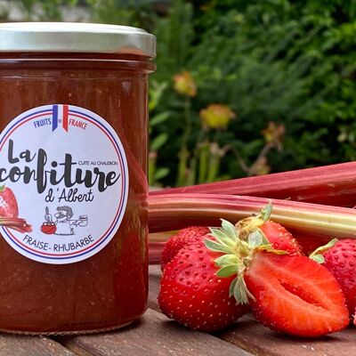 Confiture bio de Fraise rhubarbe