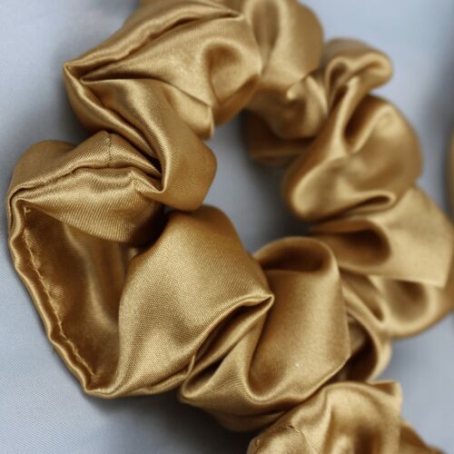 Gold Satin Scrunchies