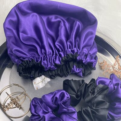 The Rainbow Collection - Satin Bonnets - Purple - Kids