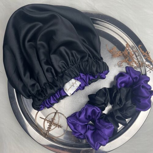 The Rainbow Collection - Satin Bonnets - Purple - Adults