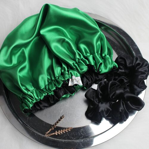 The Rainbow Collection - Satin Bonnets - Green - Adults