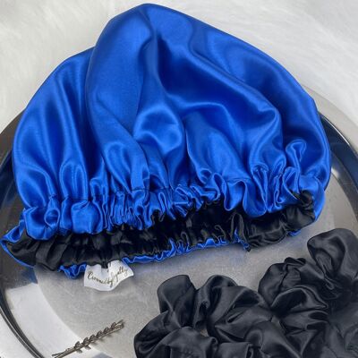 The Rainbow Collection - Satin Bonnets - Blue - Adults