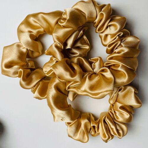 Caramel - Satin Scrunchies - Small