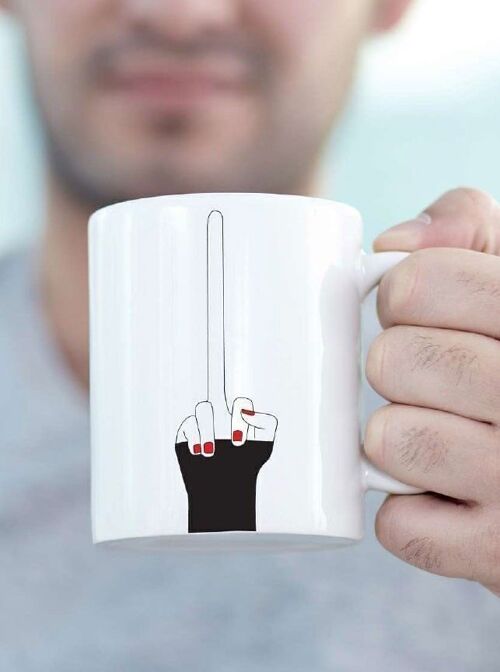 Mittelfinger Kaffeebecher aus Keramik