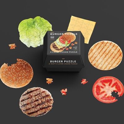 Burger Puzzle with 6 delicious puzzles