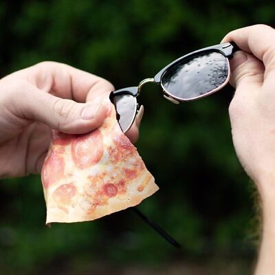 Asciugamano in microfibra Pizza | panno per la pulizia degli occhiali
