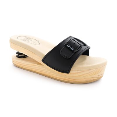 Sandale mit Feder 2103-A Schwarz