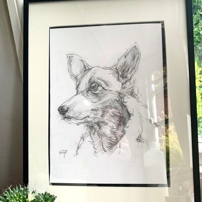 Retrato de mascota personalizado, retrato de gato, retrato de perro, regalo de Navidad para mascotas, arte de mascotas, foto de retrato - 29,7*42 cm