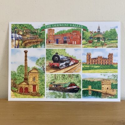 Carte postale, la vallée de la Derwent, Peak District, Derbyshire