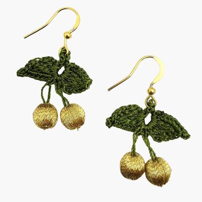 Cherry Earrings - Gold