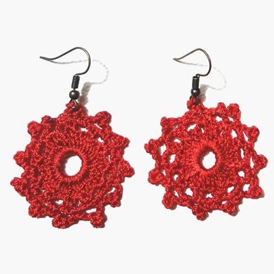 Crochet Earring - Red