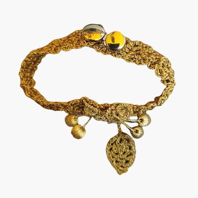 Pulsera con purpurina - oro