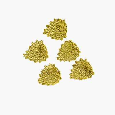 Crochet leaves - gold