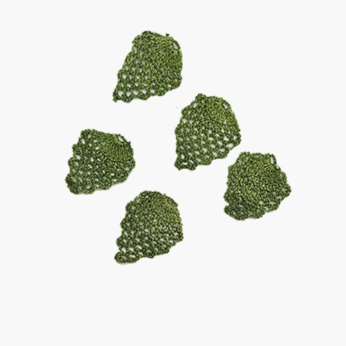 Crochet leaves - green