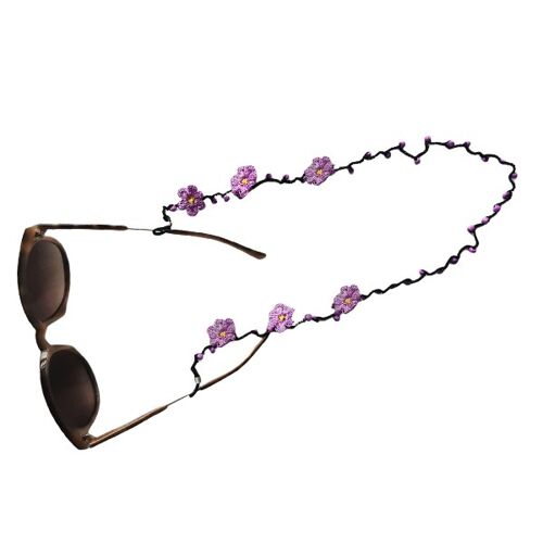 Green glasses lanyard - Lilac