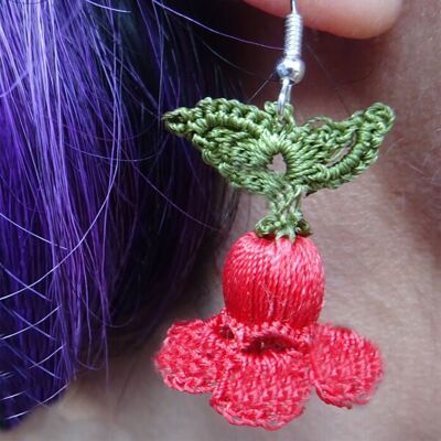 Silk Thread Crochet Earrings
