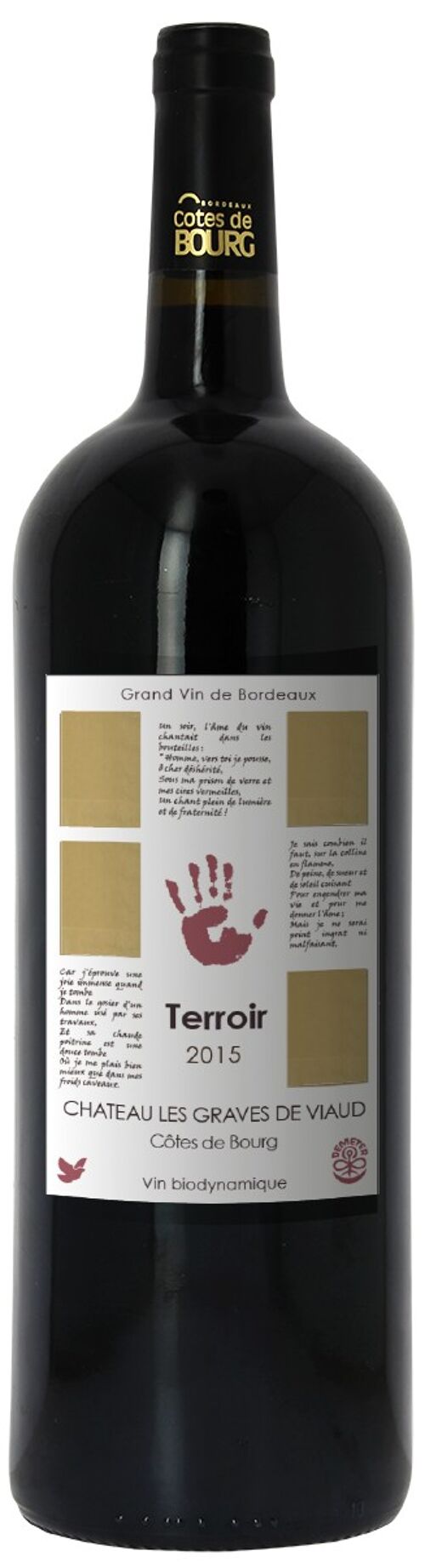 Château Les Graves de Viaud Terroir 2019, Magnum . Vin bio, vin Demeter
