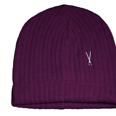 purple beanie