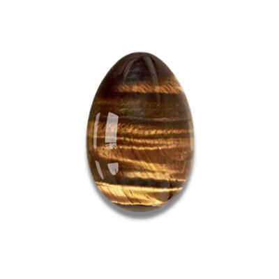Tiger Eye Yoni Egg (with cord) - Medium