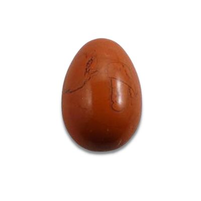 Yoni-Ei aus rotem Jaspis (mit Kordel) - Groß
