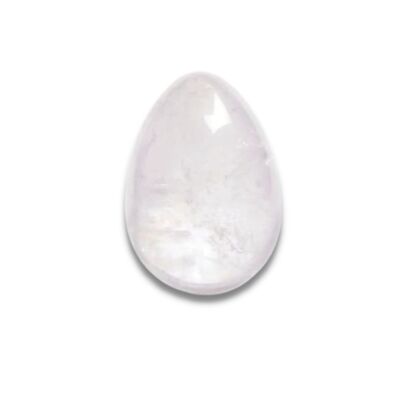 Uovo Yoni di cristallo di rocca - Medio