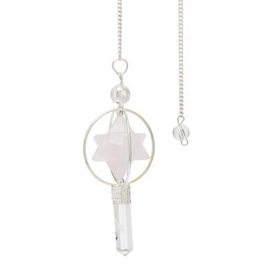 Rose Quartz Merkabah Pendulum