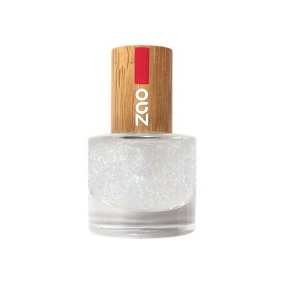 Vernis à ongles ZAO : Top coat pailleté 665 bio & vegan