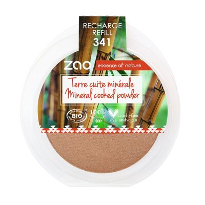 ZAO Recharge Poudre cuite minérale 341 Beige cuivré * bio & vegan