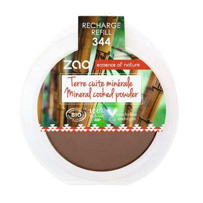 ZAO Refill Mineral Cotto in polvere 344 Cacao * biologico e vegano
