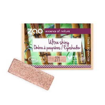 ZAO Recarga rectangular Sombra de ojos 271 Cobre rosado *** orgánico y vegano