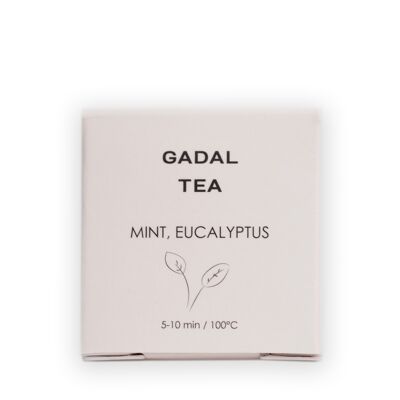 Minze-Eukalyptus Tee aus kontrolliert biologischem Anbau, 10 Pyramiden einzeln verpackt