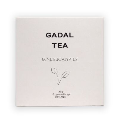 Menta-Eucalipto Té BIO CERTIFICADO, 15 pirámides