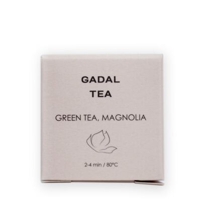 Green Tea-Magnolia CERTIFIED ORGANIC Tea, 10 pyramids individually packed