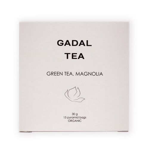 Green Tea-Magnolia CERTIFIED ORGANIC Tea, 15 pyramids