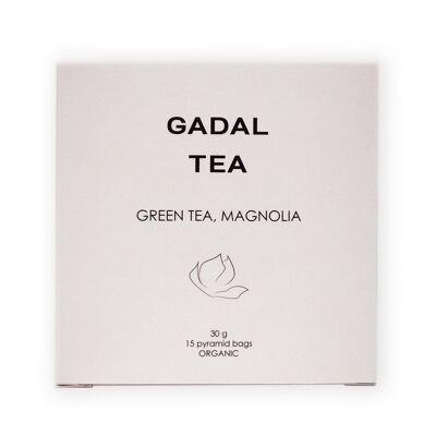 Grüner Tee-Magnolie BIO-ZERTIFIZIERTER Tee, 15 Pyramiden