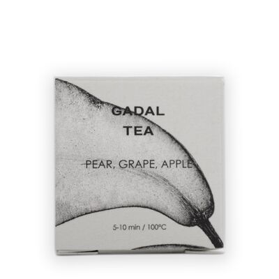 Pear, Grape, Apple CERTIFIED ORGANIC Tea, 10 pyramids individually packed