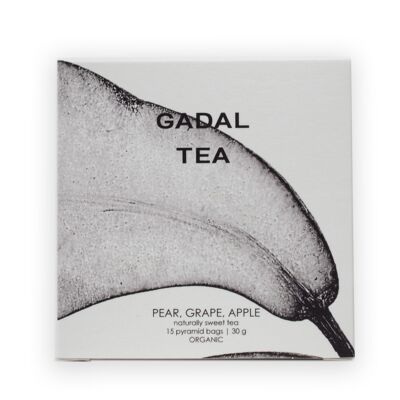 Pear, Grape, Apple CERTIFIED ORGANIC Tea, 15 pyramids