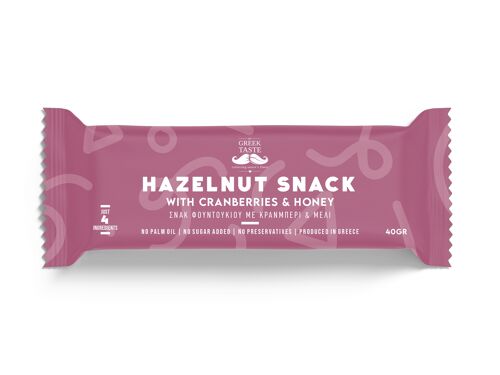 Hazelnut Snack with Cranberries & Honey – myGreekTaste – 40gr