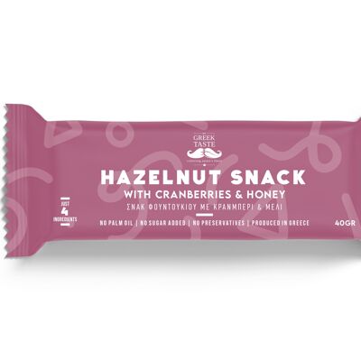 Haselnuss-Snack mit Cranberries & Honig – myGreekTaste – 40gr
