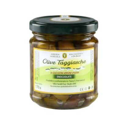 Pitted "Taggiasca" olives in Evo - Jar 212 ml (180g)