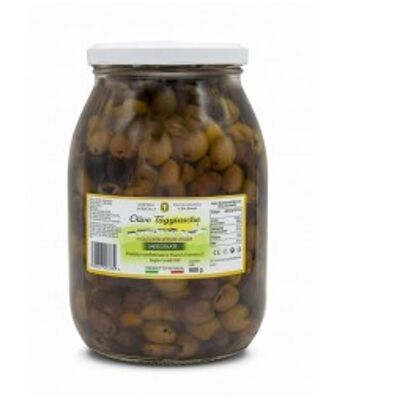 Olives Taggiasca dénoyautées en Evo - Bocal 1062 ml (900 g)