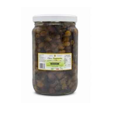 Olives Taggiasca dénoyautées en Evo - Bocal 1700 ml (1,4 kg)